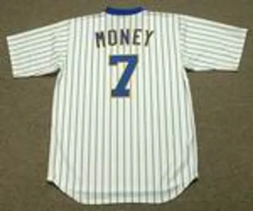 DON MONEY Milwaukee Brewers 1982 Home Majestic Throwback Baseball Jersey 