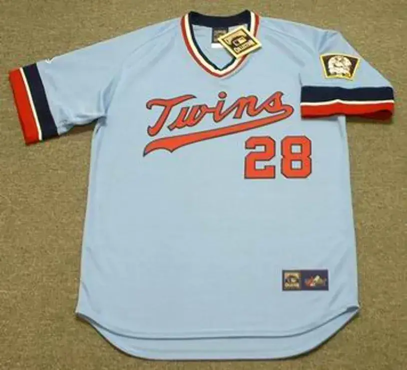 BERT BLYLEVEN Minnesota Twins 1975 Away Majestic Throwback Baseball Jersey