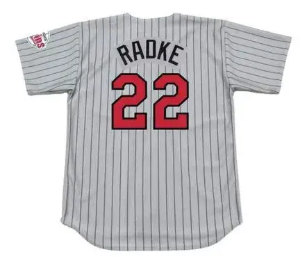 BRAD RADKE Minnesota Twins 2004 Majestic Throwback Away Baseball Jersey 
