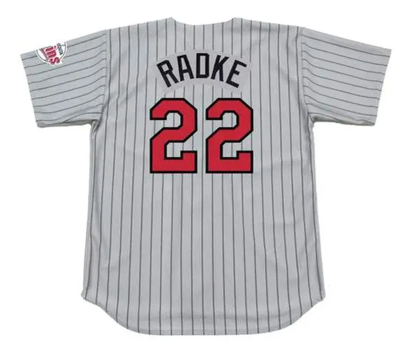 BRAD RADKE Minnesota Twins 2004 Majestic Throwback Away Baseball Jersey 