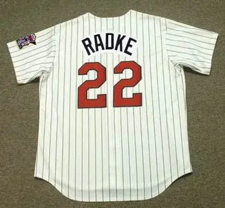 BRAD RADKE Minnesota Twins 2004 Majestic Throwback Home Baseball Jersey 