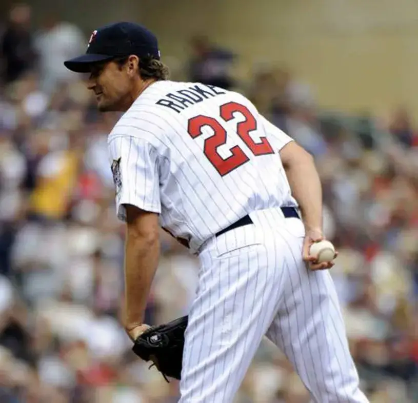 BRAD RADKE Minnesota Twins 2004 Majestic Throwback Home Baseball Jersey 