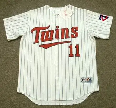 CHUCK KNOBLAUCH Minnesota Twins 1991 Majestic Throwback Home Baseball Jersey