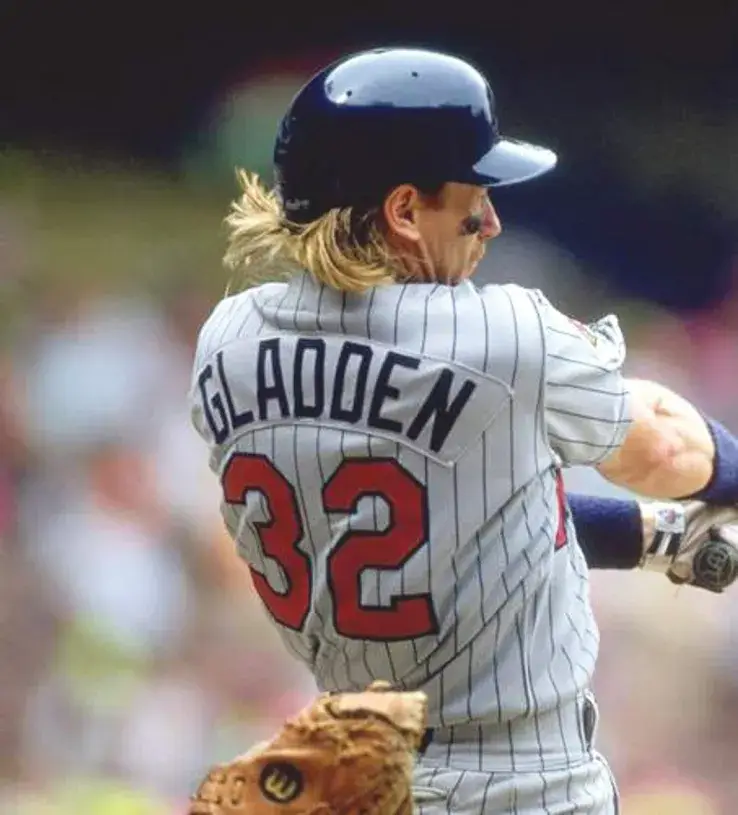DAN GLADDEN Minnesota Twins 1991 Majestic Throwback Away Baseball Jersey 