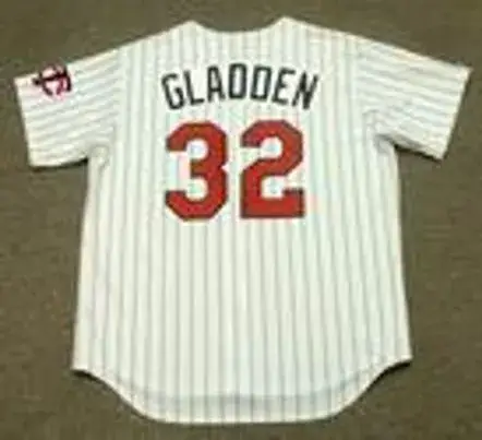DAN GLADDEN Minnesota Twins 1991 Majestic Throwback Home Baseball Jersey 