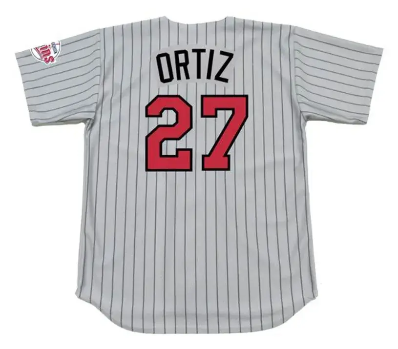 DAVID ORTIZ Minnesota Twins 2002 Majestic Throwback Away Baseball Jersey 