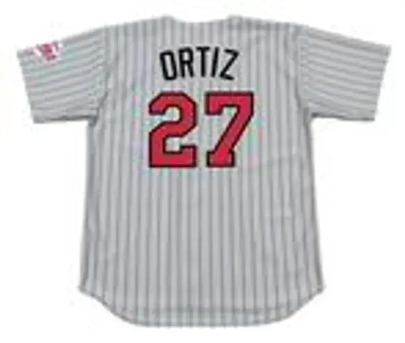 DAVID ORTIZ Minnesota Twins 2002 Majestic Throwback Away Baseball Jersey 