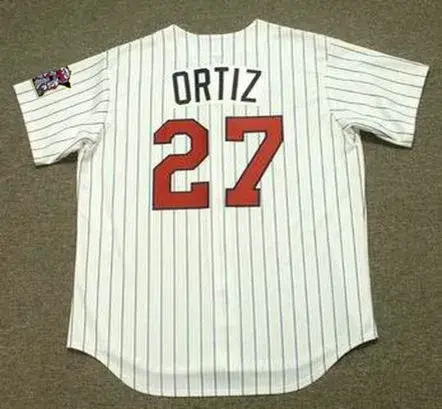 DAVID ORTIZ Minnesota Twins 2002 Majestic Throwback Home Baseball Jersey 