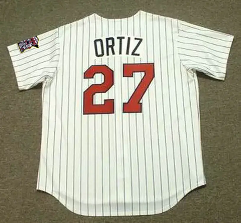 DAVID ORTIZ Minnesota Twins 2002 Majestic Throwback Home Baseball Jersey 