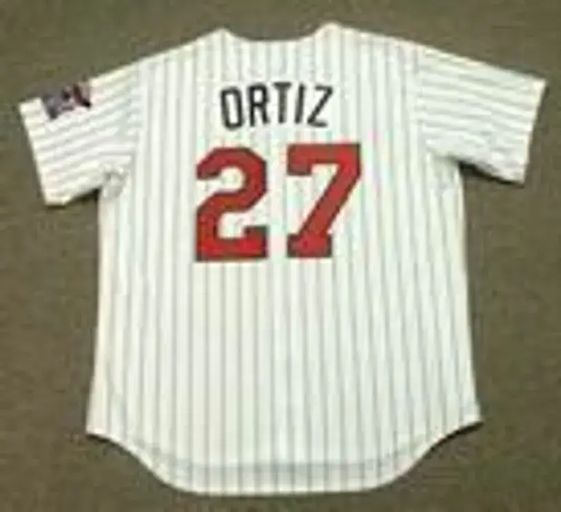 DAVID ORTIZ Minnesota Twins 2002 Majestic Throwback Home Baseball Jersey 