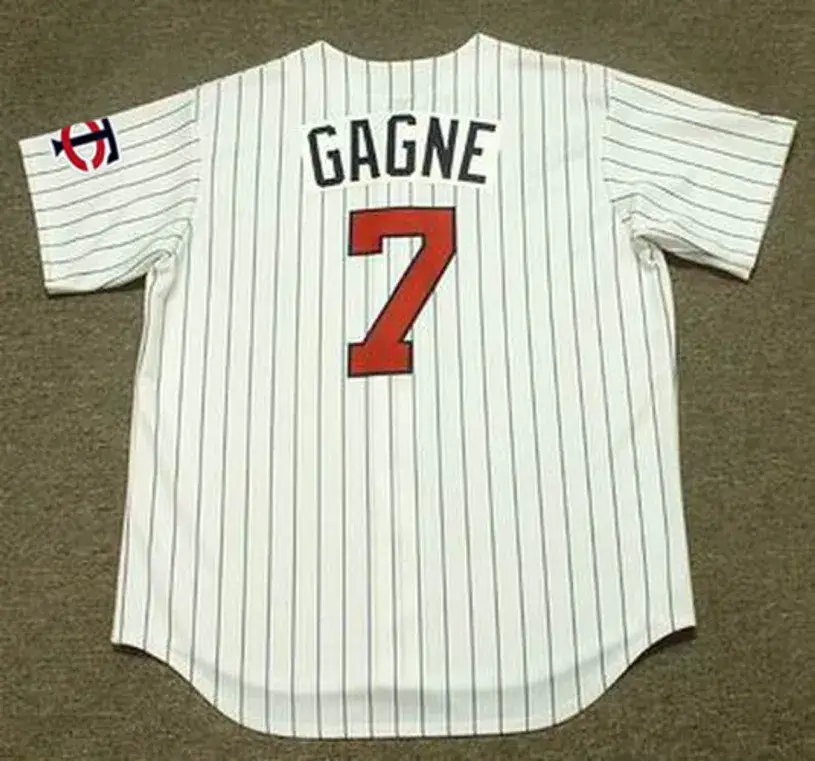 GREG GAGNE Minnesota Twins 1991 Majestic Throwback Home Baseball Jersey 