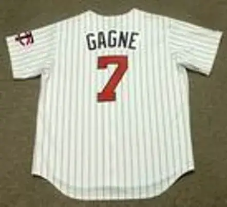 GREG GAGNE Minnesota Twins 1991 Majestic Throwback Home Baseball Jersey 
