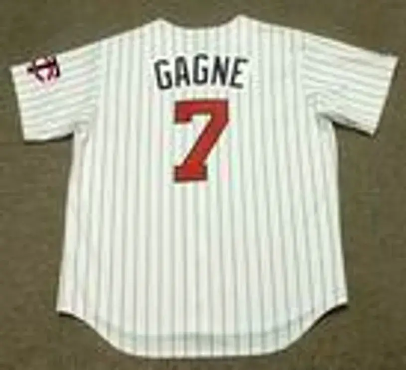 GREG GAGNE Minnesota Twins 1991 Majestic Throwback Home Baseball Jersey 