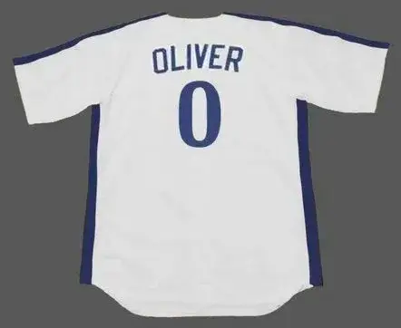 AL OLIVER Montreal Expos 1982 Home Majestic Throwback Baseball Jersey 