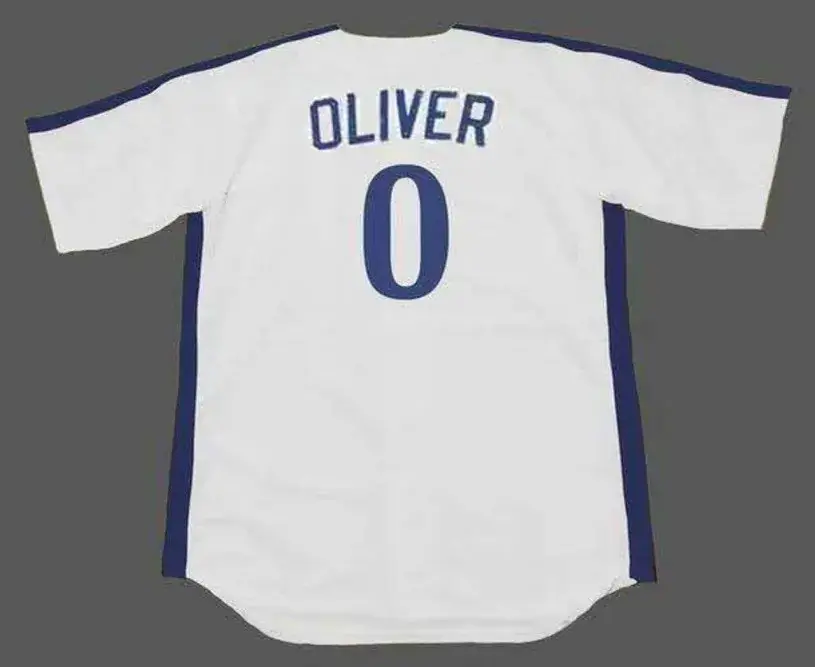 AL OLIVER Montreal Expos 1982 Home Majestic Throwback Baseball Jersey 