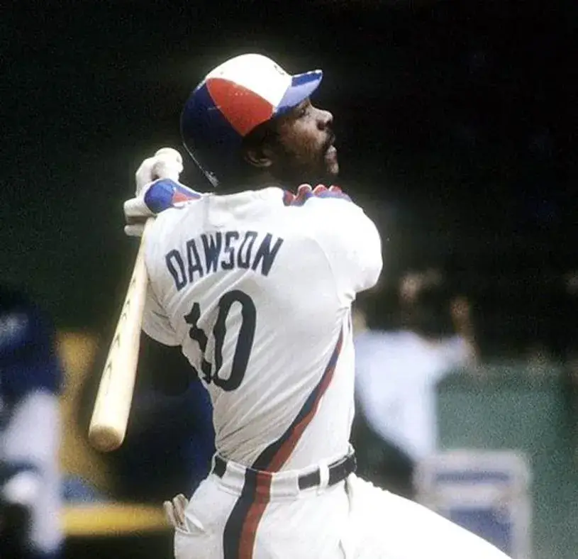 ANDRE DAWSON Montreal Expos 1981 Home Majestic Throwback Baseball Jersey 