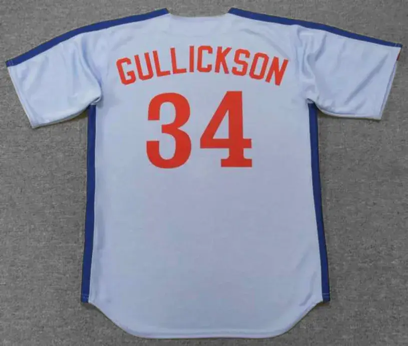 BILL GULLICKSON Montreal Expos 1981 Away Majestic Throwback Baseball Jersey 