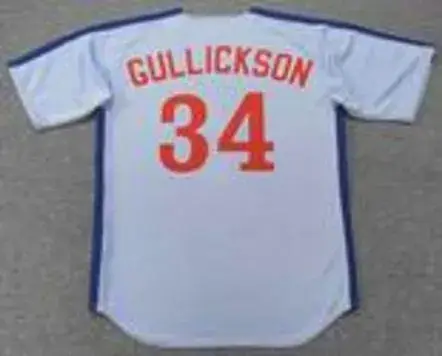 BILL GULLICKSON Montreal Expos 1981 Away Majestic Throwback Baseball Jersey 
