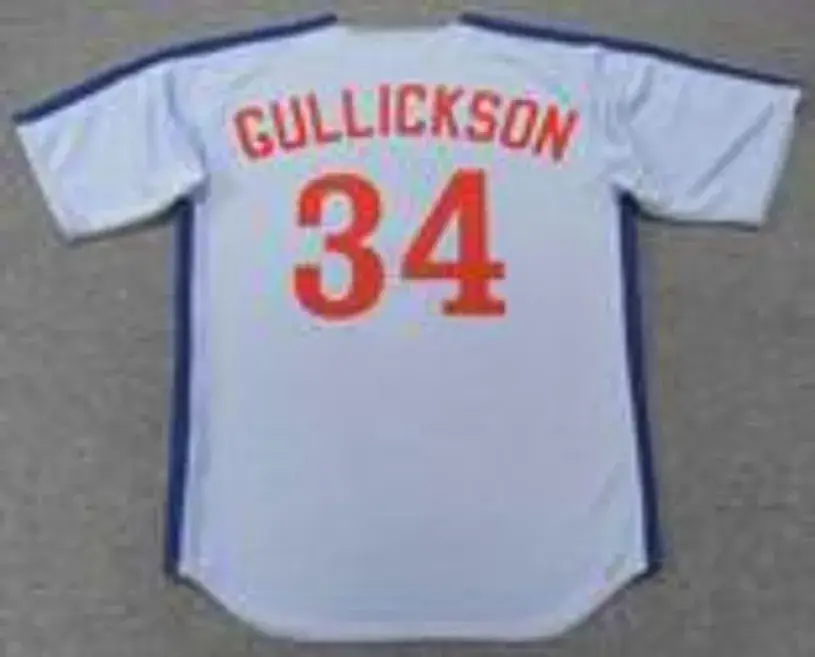 BILL GULLICKSON Montreal Expos 1981 Away Majestic Throwback Baseball Jersey 