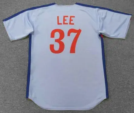 BILL LEE Montreal Expos 1981 Away Majestic Throwback Baseball Jersey 