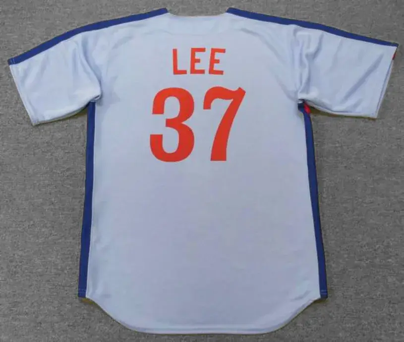 BILL LEE Montreal Expos 1981 Away Majestic Throwback Baseball Jersey 