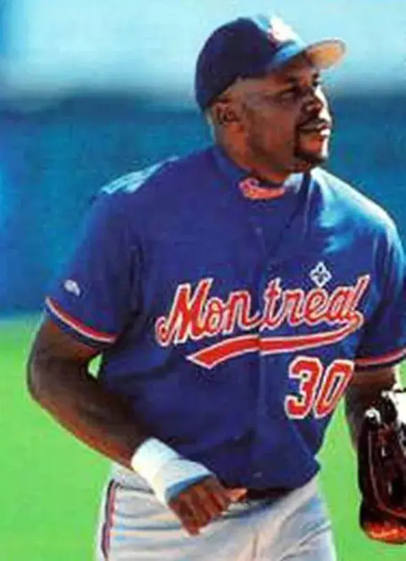 CLIFF FLOYD Montreal Expos 1994 Majestic Throwback Baseball Jersey 
