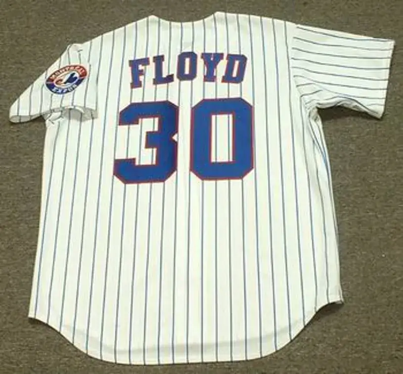 CLIFF FLOYD Montreal Expos 1994 Majestic Throwback Home Baseball Jersey 