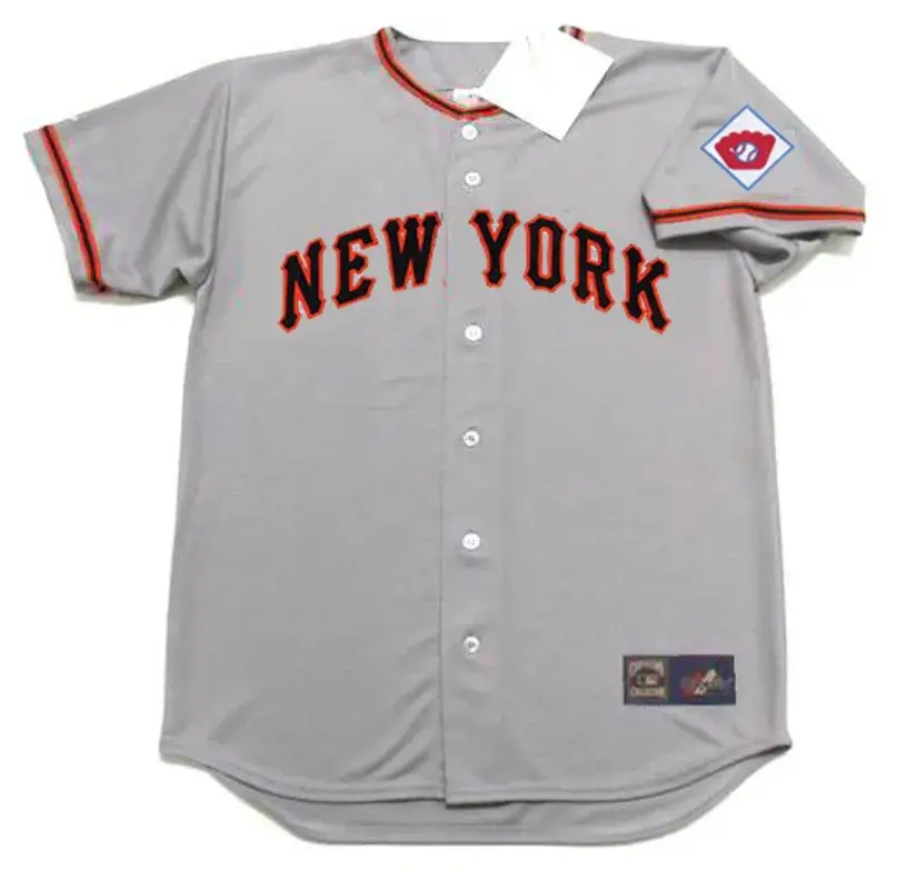 BOBBY THOMSON New York Giants 1951 Majestic Throwback Away Baseball Jersey