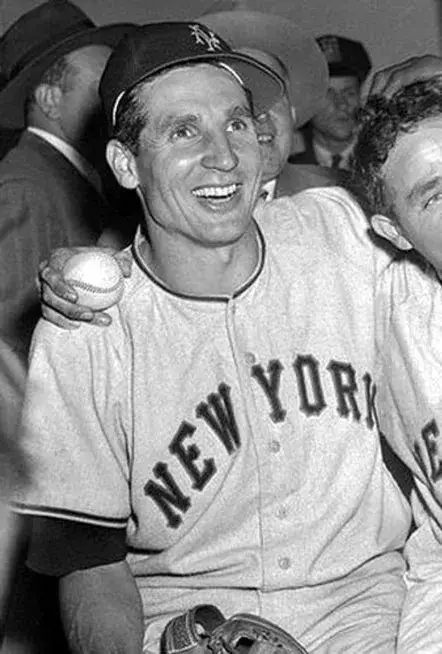 BOBBY THOMSON New York Giants 1951 Majestic Throwback Away Baseball Jersey 