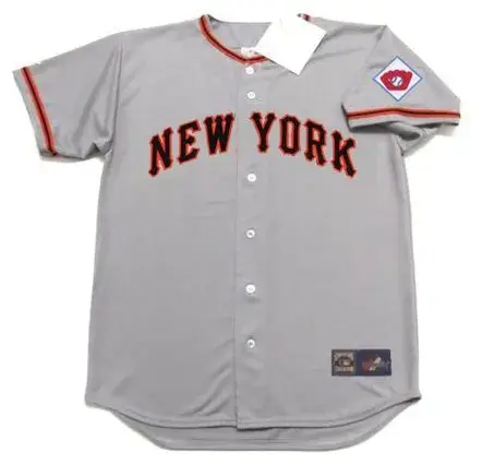 LEO DUROCHER New York Giants 1951 Majestic Throwback Away Baseball Jersey