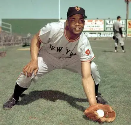 MONTE IRVIN New York Giants 1951 Majestic Throwback Away Baseball Jersey 