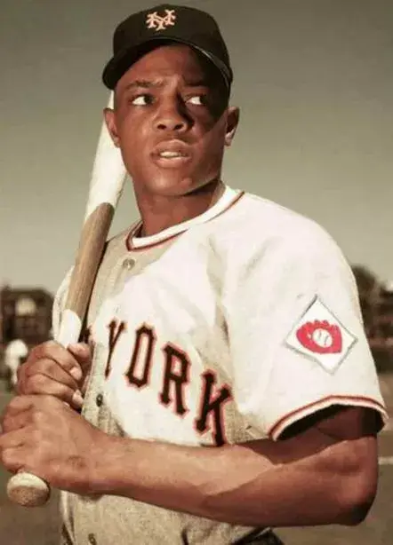 WILLIE MAYS New York Giants 1951 Away Majestic Baseball Throwback Jersey 