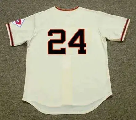 WILLIE MAYS New York Giants 1951 Home Majestic Throwback Baseball Jersey 