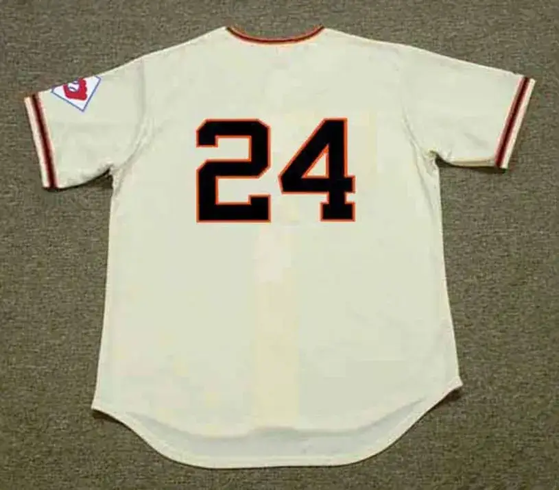 WILLIE MAYS New York Giants 1951 Home Majestic Throwback Baseball Jersey 