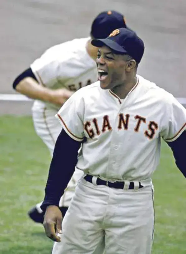WILLIE MAYS New York Giants 1951 Home Majestic Throwback Baseball Jersey 