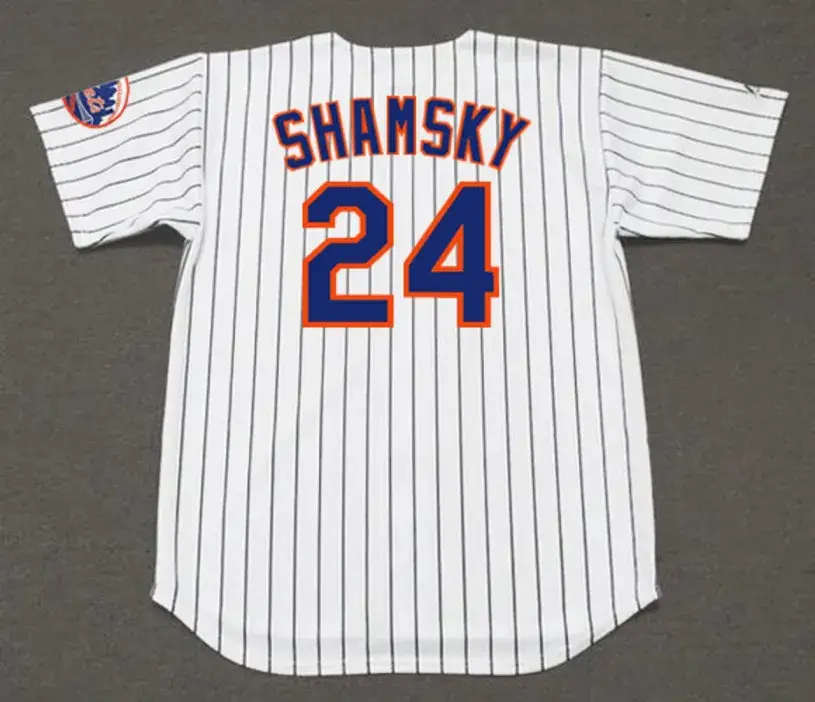 ART SHAMSKY New York Mets 1969 Home Majestic Baseball Throwback Jersey 
