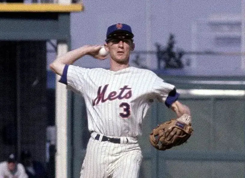 BUD HARRELSON New York Mets 1969 Home Majestic Baseball Throwback Jersey 