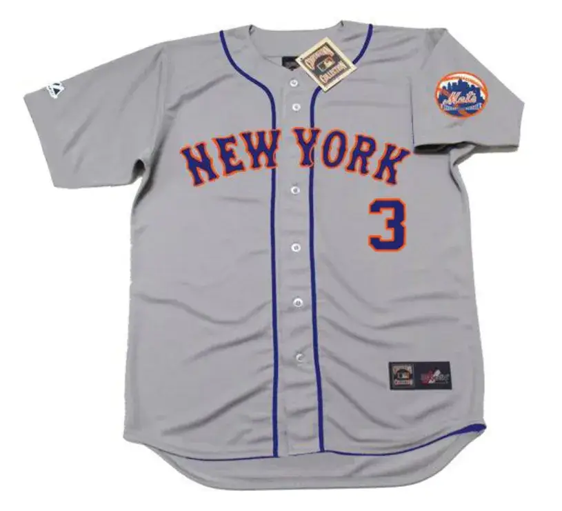BUD HARRELSON New York Mets 1973 Away Majestic Baseball Throwback Jersey