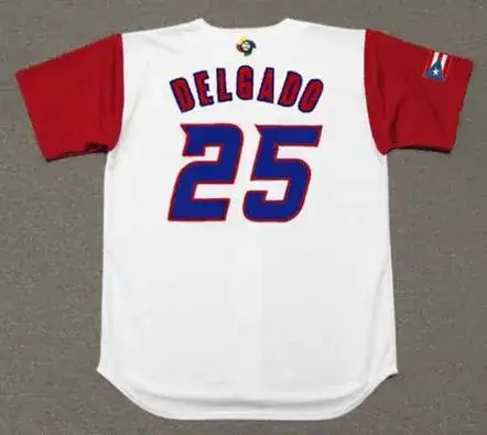 CARLOS DELGADO Puerto Rico 2006 World Baseball Classic Throwback Jersey 