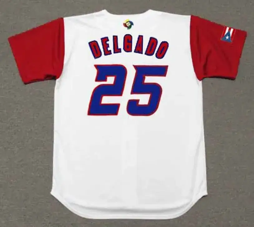 CARLOS DELGADO Puerto Rico 2006 World Baseball Classic Throwback Jersey 