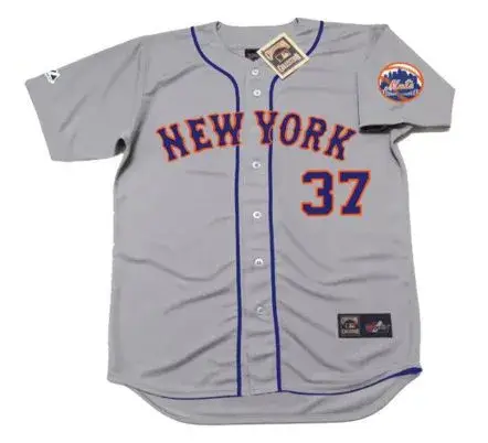 CASEY STENGEL New York Mets 1962 Away Majestic Baseball Throwback Jersey
