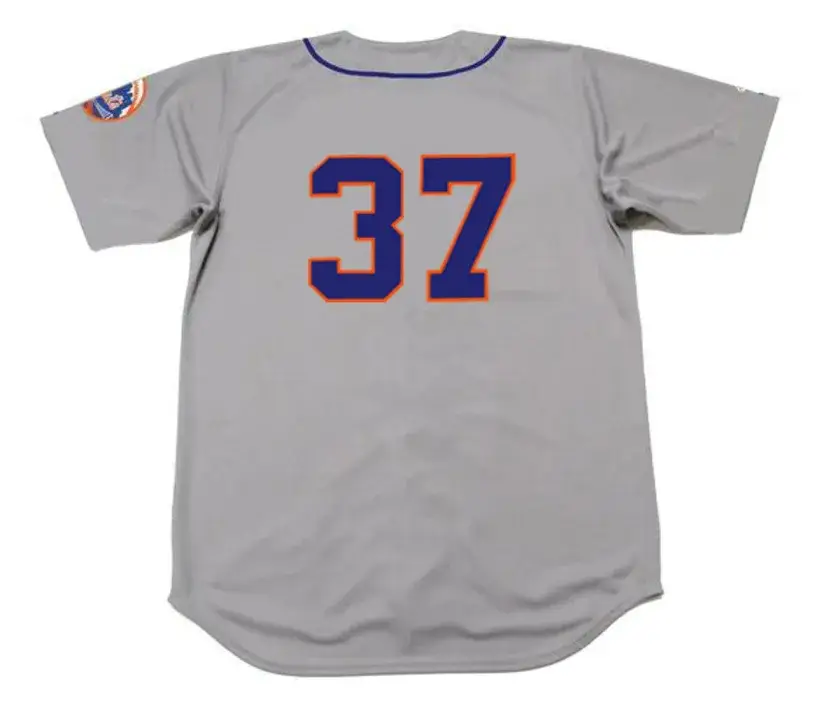 CASEY STENGEL New York Mets 1962 Away Majestic Baseball Throwback Jersey 
