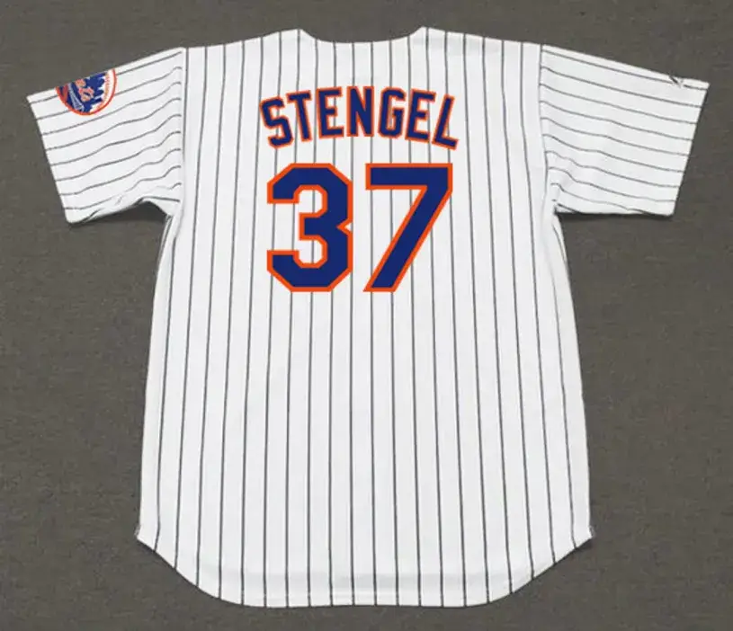CASEY STENGEL New York Mets 1962 Home Majestic Baseball Throwback Jersey 