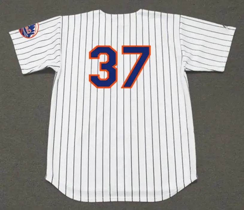 CASEY STENGEL New York Mets 1962 Home Majestic Baseball Throwback Jersey 