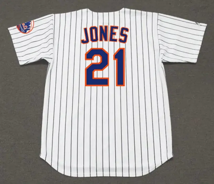 CLEON JONES New York Mets 1969 Home Majestic Throwback Baseball Jersey 