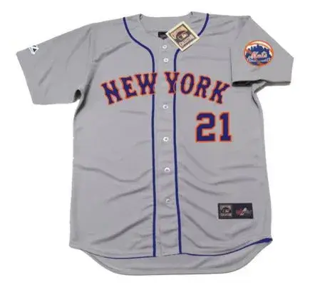 CLEON JONES New York Mets 1973 Away Majestic Throwback Baseball Jersey