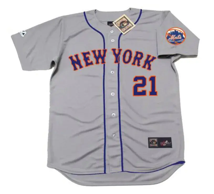 CLEON JONES New York Mets 1973 Away Majestic Throwback Baseball Jersey