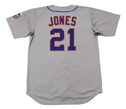 CLEON JONES New York Mets 1973 Away Majestic Throwback Baseball Jersey 