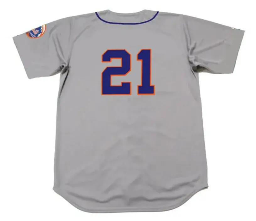CLEON JONES New York Mets 1973 Away Majestic Throwback Baseball Jersey 