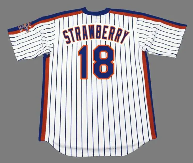 DARRYL STRAWBERRY New York Mets 1986 Majestic Cooperstown Home Baseball Jersey 